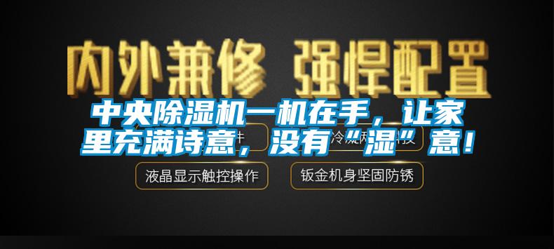 中央除濕機(jī)一機(jī)在手，讓家里充滿詩意，沒有“濕”意！