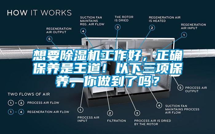 想要除濕機(jī)工作好，正確保養(yǎng)是王道！以下三項保養(yǎng)，你做到了嗎？