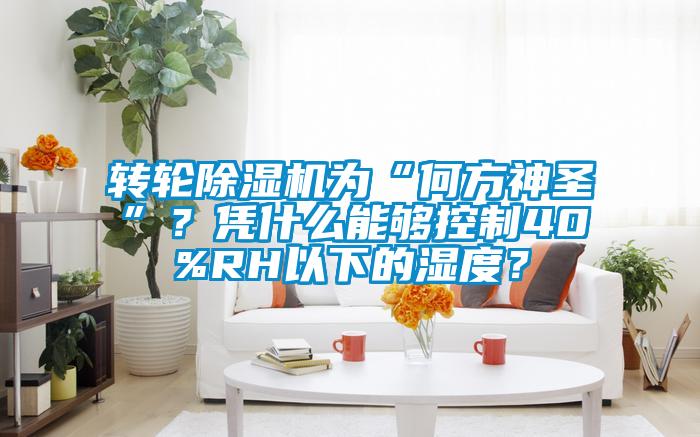 轉(zhuǎn)輪除濕機為“何方神圣”？憑什么能夠控制40%RH以下的濕度？