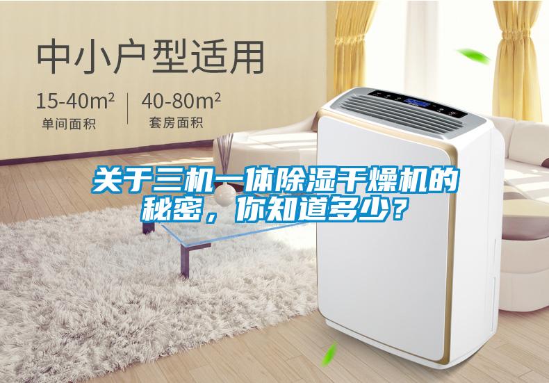 關于三機一體除濕干燥機的秘密，你知道多少？