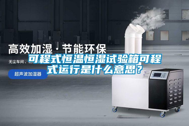 可程式恒溫恒濕試驗箱可程式運行是什么意思？