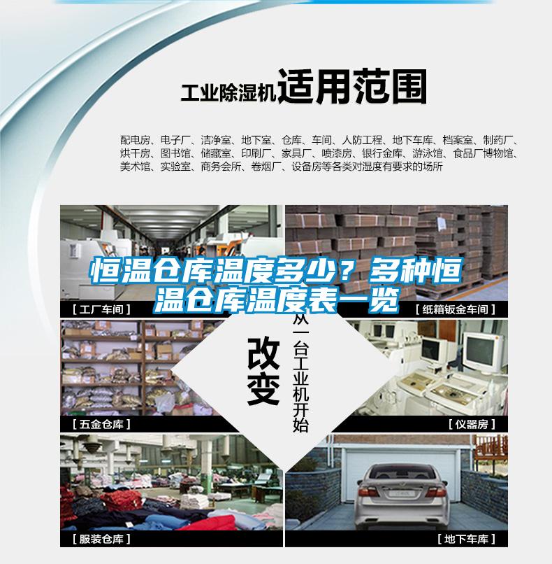 恒溫倉庫溫度多少？多種恒溫倉庫溫度表一覽