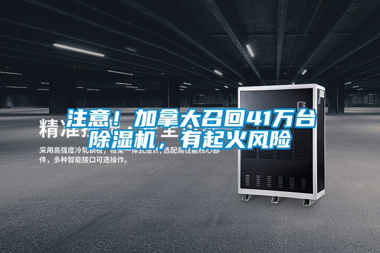 注意！加拿大召回41萬臺除濕機，有起火風險
