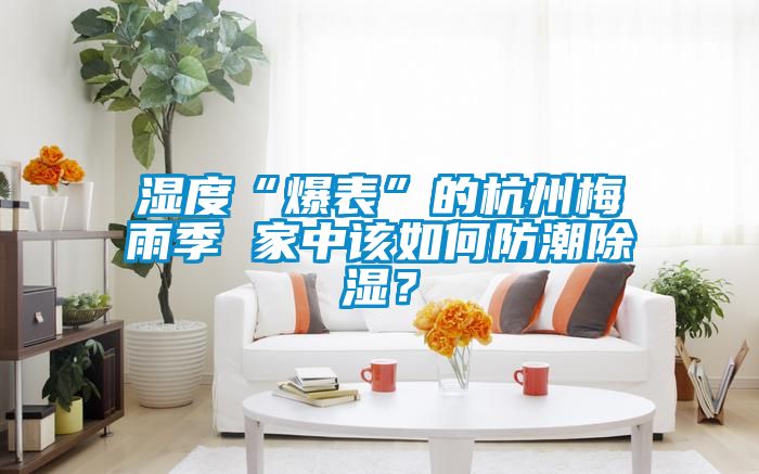濕度“爆表”的杭州梅雨季 家中該如何防潮除濕？