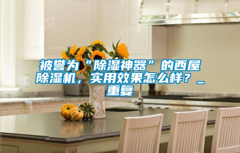 被譽(yù)為“除濕神器”的西屋除濕機(jī)，實(shí)用效果怎么樣？_重復(fù)