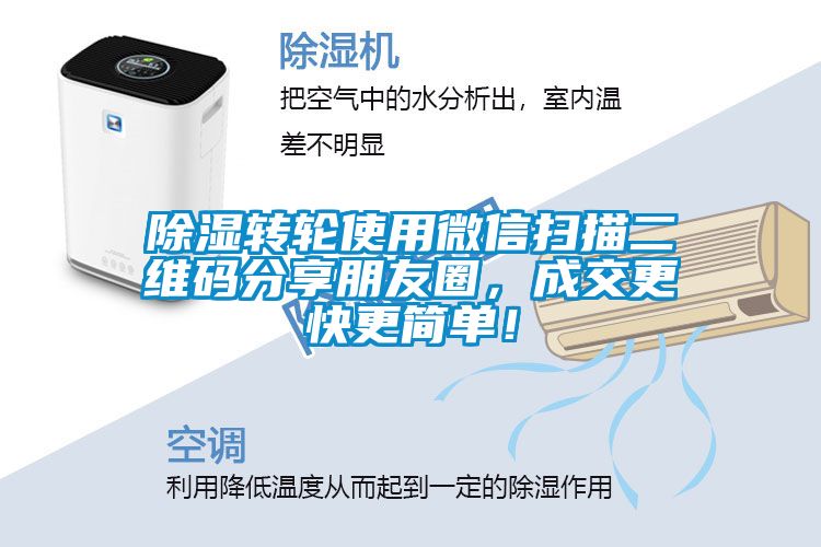 除濕轉(zhuǎn)輪使用微信掃描二維碼分享朋友圈，成交更快更簡單！